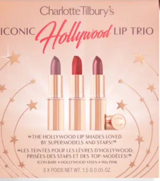 CHARLOTTE'S ICONIC HOLLYWOOD LIP TRIO
LIMITED EDITION KIT